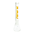 MAV Glass 18" Beaker Bong with Rhode Island Lobster & Pineapple design, 50mm diameter, front view