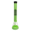 MAV Glass 18" Wig Wag Reversal Beaker Bong in Black and Slime with 50mm Diameter