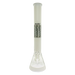MAV Glass 18" Wig Wag Reversal Beaker Bong in 2 Tone White and Black, Front View