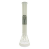 MAV Glass 18" Wig Wag Reversal Beaker Bong in 2 Tone White and Black, Front View