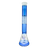 MAV Glass 18" Wig Wag Reversal Beaker Bong in White and Ink Blue with 50mm Diameter