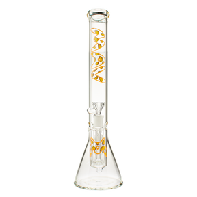 MAV Glass 18" Taco Beaker Bong with Ash Catcher, 5mm thick glass, front view on white background