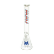 MAV Glass 18" Beaker Bong with 5mm thickness and Ash Catcher, front view on white background