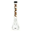 MAV Glass 18" Halloween Special Beaker Bong with Black Top and Pumpkin Design, 9mm Thick