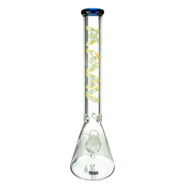 MAV Glass 18" Rainbow Slab Beaker Bong with Heavy Wall Glass and 9mm Thickness