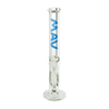 MAV Glass 18" Straight Tube Bong in LA Blue with Heavy 9mm Wall - Front View