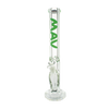 MAV Glass 18" Straight Tube Bong in Sea Foam with Heavy Wall for Dry Herbs, Front View