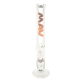 MAV Glass 18" Vice Slab Straight Bong with Ash Catcher, 9mm thick, front view on white background