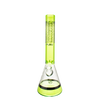 MAV Glass 2 Tone Wig Wag Reversal Beaker in Ooze Green, Front View on White Background