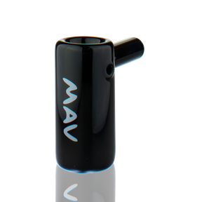 MAV Glass 2.5" Mini Standing Hammer Bubbler in Black - Angled Side View