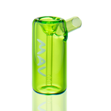 MAV Glass 2.5" Mini Hammer Bubbler in vibrant green, front view on a seamless white background
