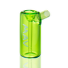 MAV Glass 2.5" Mini Hammer Bubbler in vibrant green, front view on a seamless white background
