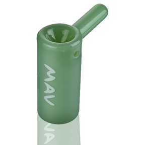 MAV Glass 2.5" Mini Standing Hammer Bubbler in Seafoam - Angled Side View