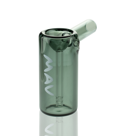 MAV Glass 2.5" Mini Standing Hammer Bubbler in Smoke, Compact Design, Front View