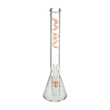 MAV Glass 18" Beaker Bong with Cali Bear Design and Ashcatcher Combo Set, Front View