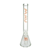 MAV Glass 18" Beaker Bong with Cali Bear Design and Ashcatcher Combo Set, Front View