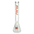 MAV Glass 18" Beaker Bong with Ashcatcher in Strawberry, Front View on White Background
