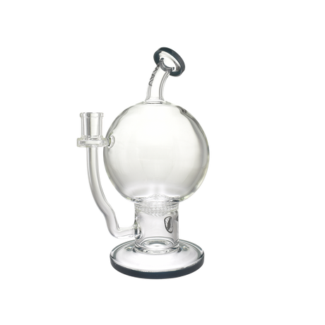 MAV Glass 7" Honey Globe Dab Rig in Blue Spark with Honeycomb Percolator - Front View