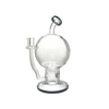 MAV Glass 7" Honey Globe Dab Rig in Blue Spark with Honeycomb Percolator - Front View