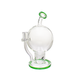 MAV Glass 7" Honey Globe Dab Rig in Green with Honeycomb Percolator and Glass on Glass Joint