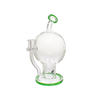 MAV Glass 7" Honey Globe Dab Rig in Green with Honeycomb Percolator and Glass on Glass Joint