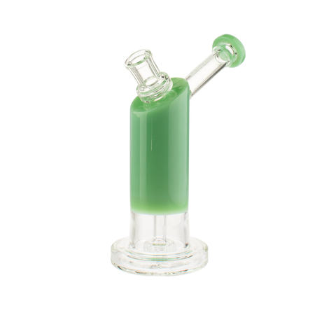 MAV Glass Bent Neck Showerhead Bubbler in Seafoam, 9" height, 14mm female joint, side view
