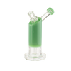 MAV Glass Bent Neck Showerhead Bubbler in Seafoam, 9" height, 14mm female joint, side view