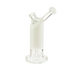 MAV Glass Bent Neck Showerhead Bubbler in White, 9" Height, 14mm Female Joint, Side View