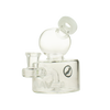 MAV Glass Big Squig Rig in White, 4" Beaker Dab Rig with Glass on Glass Joint, Front View