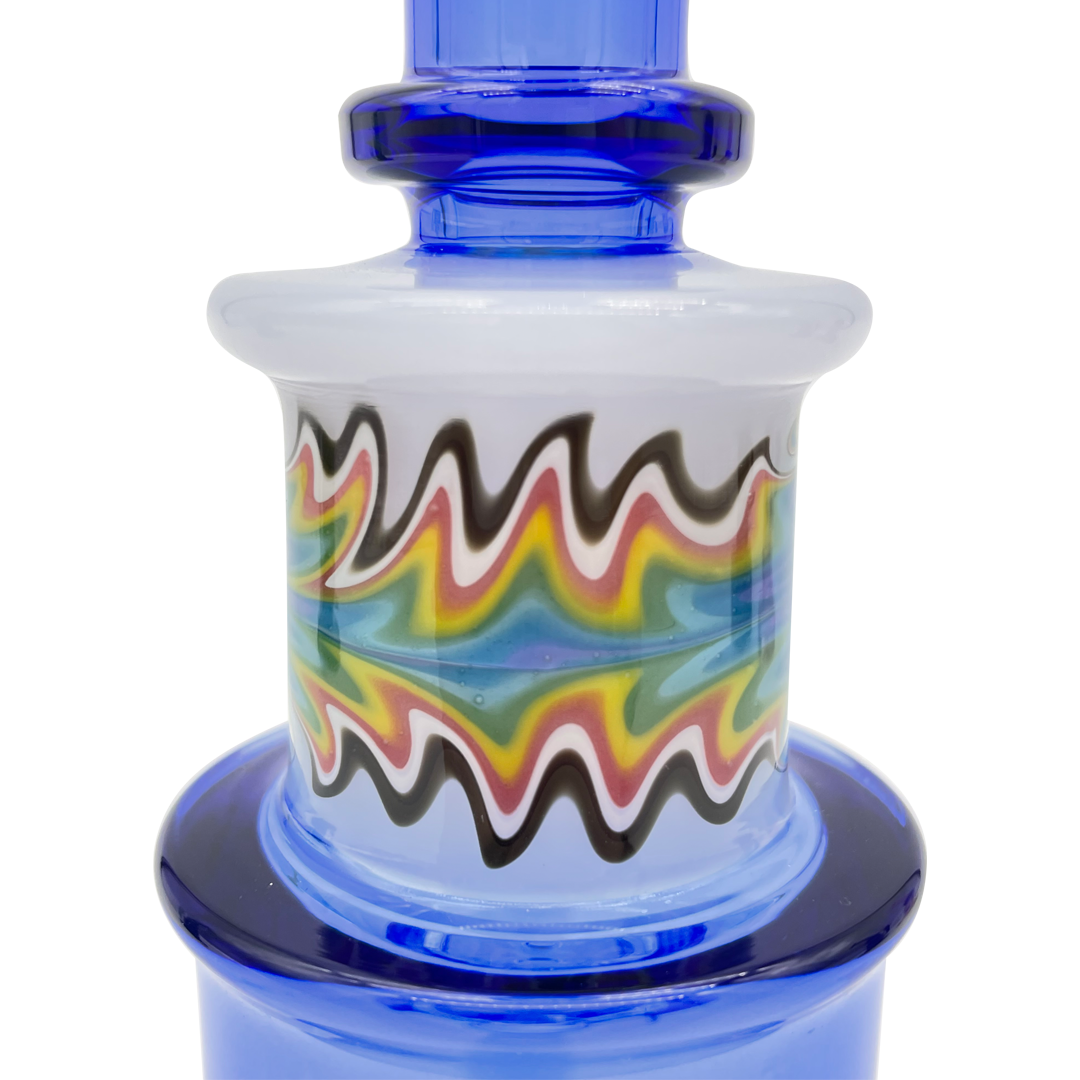 MAV Glass 8" Birthday Cake Reversal Wig Wag Topping Dab Rig with 90 Degree Joint