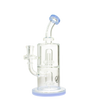 MAV Glass Double Ufo Mini Bent Neck Dab Rig in Lavender, 9" Height, 65mm Diameter