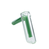MAV Glass Hammer Bubbler in Forest Green, Portable 4" Height, Angled Side View