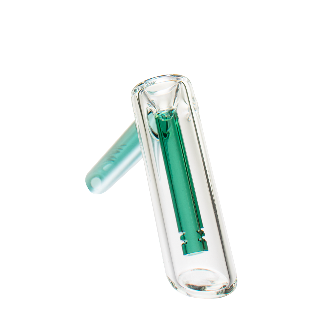 MAV Glass Hammer Bubbler in Teal - Compact 4" Beaker Design with Side Handle
