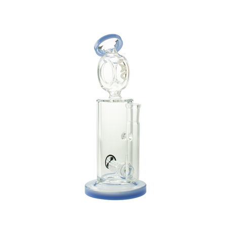 MAV Glass Inline 405 Barrel Top Bong in Lavender, 8" Tall, 14mm Female Joint, Front View