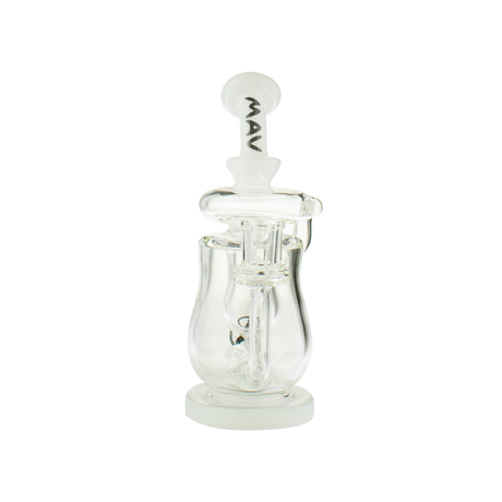 MAV Glass Lido Recycler Dab Rig with Quartz Beaker Design, 7" Height, Front View
