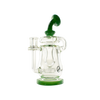 MAV Glass Lido Recycler Dab Rig in Forest Green with Quartz Banger - Front View