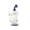MAV Glass Lido Recycler Dab Rig in Full Purple with Quartz Banger - Front View