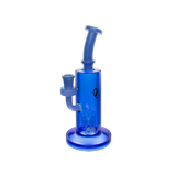 MAV Glass Long Beach Rig in Blue with Tree Percolator and Glass on Glass Joint, Front View