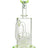 MAV Glass - 12 Arm Sycamore Tree Perc Bong with green accents, front view on white background