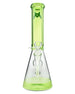 MAV Glass - 12'' Full Color Beaker Bong in Slyme Green with Clear Base, Front View