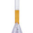 MAV Glass - 15" Yellow Beaker Bong with Clear Base, Front View, 5mm Thick Borosilicate