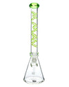 MAV Glass 18" Special Decal Beaker Bong with thick 9mm glass and Cali Bear design, front view