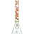 MAV Glass - 18" Red Camo Decal Beaker Bong, 9mm Thick Glass, Front View on White Background