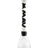 MAV Glass 18'' Redondo Beaker Bong with Pyramid Perc, Black & White Design, Front View