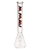 MAV Glass 18'' Top City Beaker Bong Chicago Variant with Clear Glass and Bold Accents