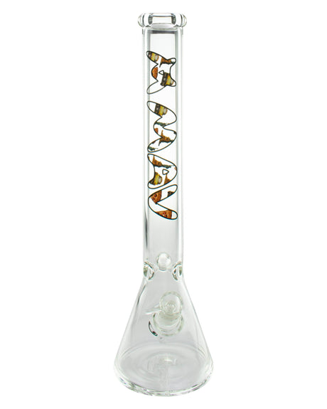MAV Glass - 18'' Top City Beaker Bong with NYC Design - Front View