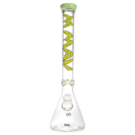 MAV Glass 18" Slime Drip Beaker Bong, 9mm thick with clear glass and side view