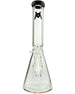 MAV Glass - 44mm Color Top Beaker Bong in Black with Clear Borosilicate Glass, Front View