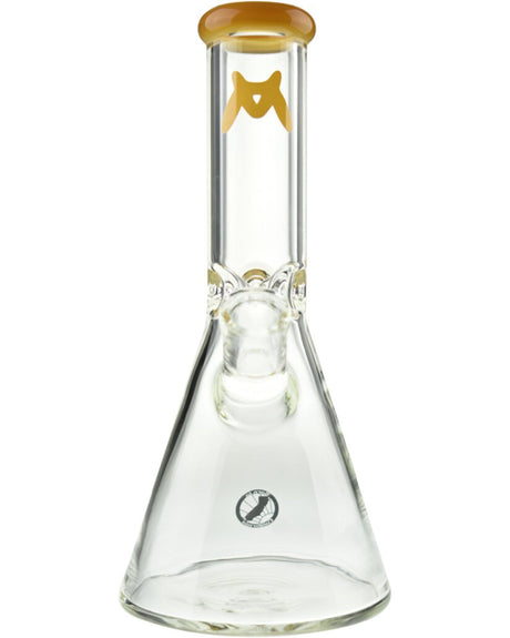 MAV Glass 44mm Beaker with Butter Color Top, Clear Borosilicate Body, Front View on White