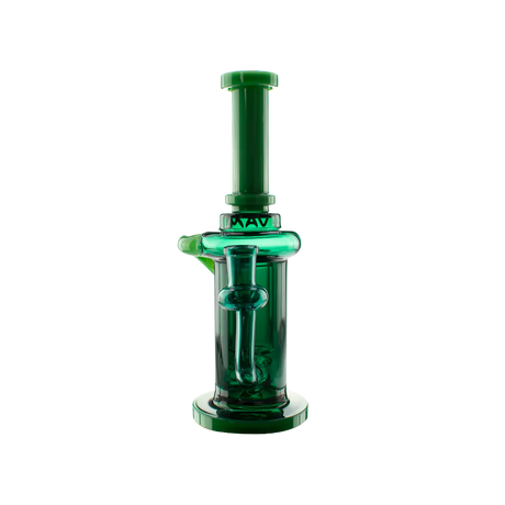 MAV Glass 9" Abalone Cove Incycler Dab Rig with Single Uptake in Green - Front View